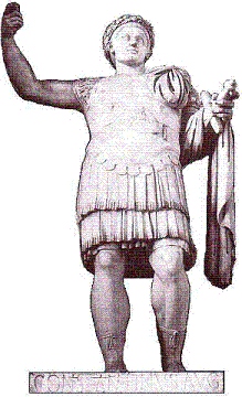 Statue of
Constantine the Great in the narthex of San Giovanni
in Laterano in Rome, circa 315 A.D.